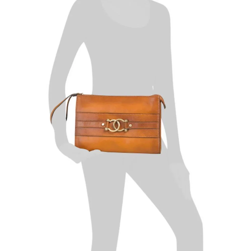 Pratesi Firenze Leather Large Clutch Wristlet